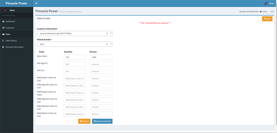 Petrol Pump and Office Management System 